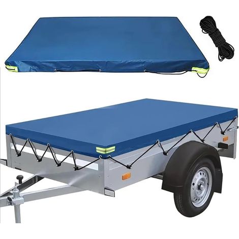Reinforced PVC Trailer Tarpaulin 258 x 136 x 8 cm with Cord – Waterproof for Cars weighing 750 kg and 1000 kg Various Models (1/5)