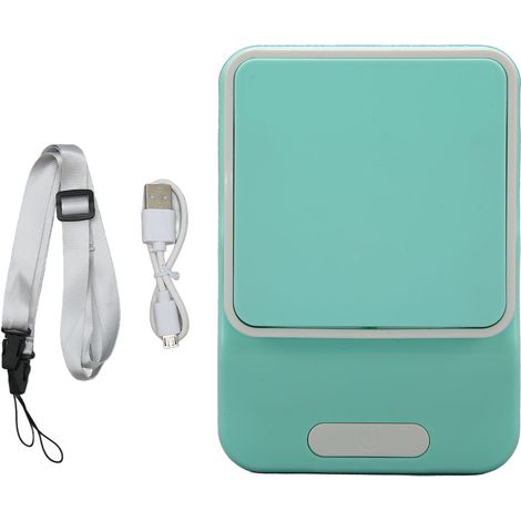 Ventilateur de bureau mini USB rechargeable, 3 vitesses, faible bruit, facile à contrôler, pour maison école bureau, bleu. (1/5)