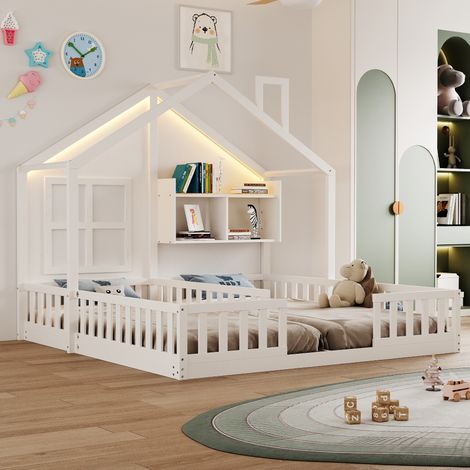 Etagenbett 90x200 cm Mit Massivholzgestell Haus-Design (1/5)