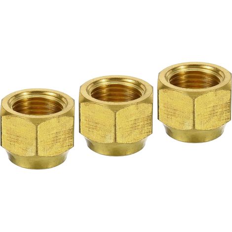 Brass Flare Plug 3/8" Flare Female Pack of 3 (1/5)