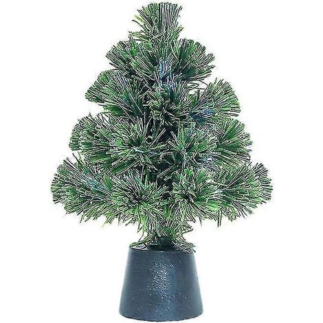 30 cm Mini-LED-Baum aus PVC für den Schreibtisch, analoge Weihnachtsdekoration (grün) bd (1/2)