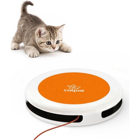 Jouet interactif pour Chat d’intérieur, Jouet Automatique avec réveil par Pression et redémarrage, Jouet à Piles avec Corde oscillante remplaçable pour Chasse et Exercice Quotidien (1/5)