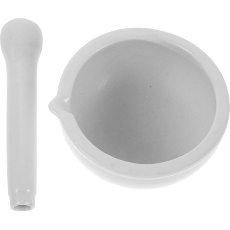 Lot de 2 Set de Sets de Mortiers en Céramique Petit Mortier Blanc pour Artistes Ensemble de Broyage Précis Bricolage Pigments Céramique Studio Maison Classe (1/5)
