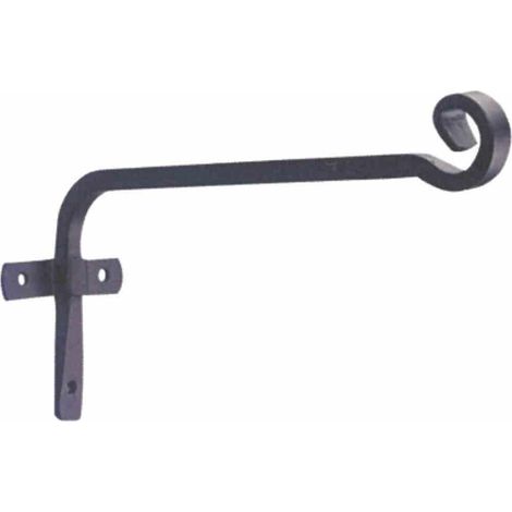 Wandhaken gerade, 30 cm, schwarz wetterbeständig