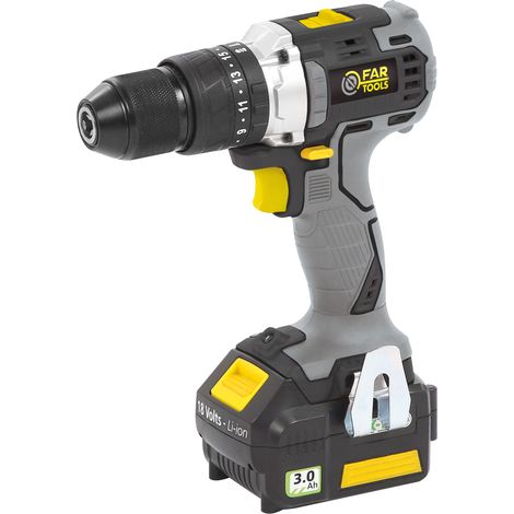 Fartools – Perceuse à percussion sans fil 18V – 2 batteries 3,0Ah – Moteur Brushless – Couple 45Nm pour percer bois et métal - XFB-IMPACT2 (1/7)