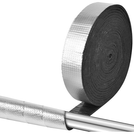 (1 Rolle)Tube de Mousse d'Isolation pour Tuyau de Chauffage 10CM x 10M Auto adhésif Isolant Thermique Tuyaux Enveloppe Insulation Wrap pour Protection Contre le Gel Hivernal Intérieur et Extérieur (1/5)