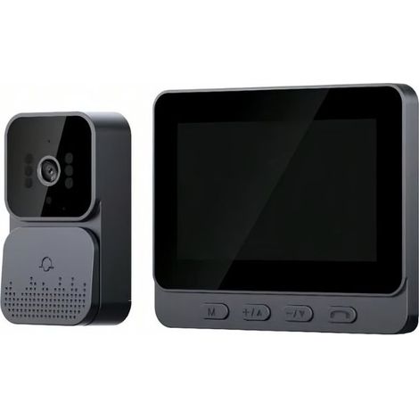 Sonnette vidéo, système d'interphone vidéo, sonnette à vision nocturne avec moniteur de caméra, sonnette pour maison de villa (1/5)