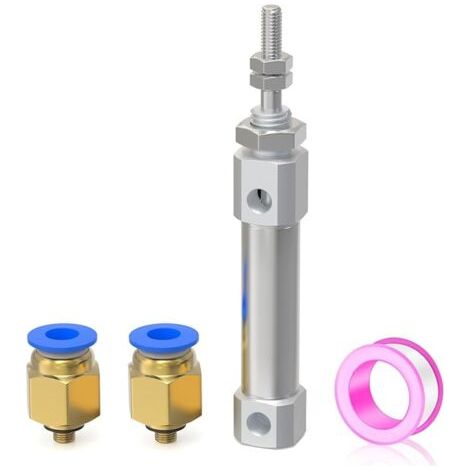 Pair Mini vérin pneumatique en acier inoxydable Alésage 10MM Course 10MM Double effet (CDJ2B10-10) (1/5)
