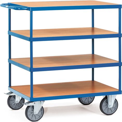 Tischwagen 4 Ladeflächen L1000xB700mm brillantblau Tragfähigkeit 600kg FETRA (1/2)