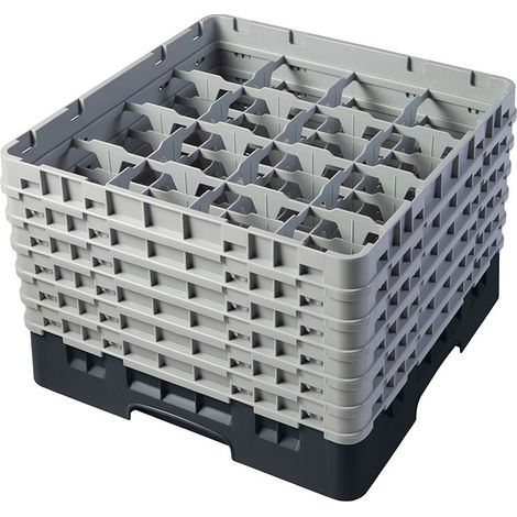 Casiers de lavage haut max 29.8 cm - 50 x 50 x 34.9 cm - Noir - Lot de 2 - Cambro