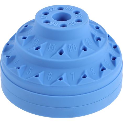 Boîte de Rangement Compacte Rotation à Degrés en Plastique Bleu pour Forets et Outils de Bijouterie pour Travail en Studio Chantier Mobile (1/5)