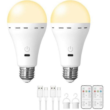Wiederaufladbare LED-Lampe mit USB-Anschluss und Fernbedienung für den Einsatz zu Hause, im Freien und beim Camping. (1/5)