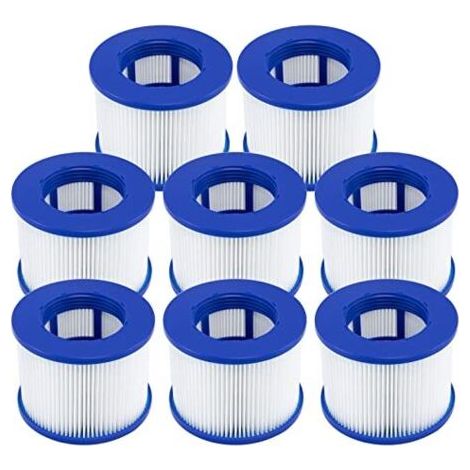 Filtre Spa a Visser, Cartouche filtrante pour Clever Spa,Filtre 75 x 100 mm,Cartouche filtrante pour Spa, 8pcs (1/5)