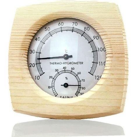Accessoire de sauna Sauna intérieur extérieur Fournitures de sauna Pointeur à induction Hygromètre domestique Hygromètre Hygromètre Thermomètre de sauna (1/5)