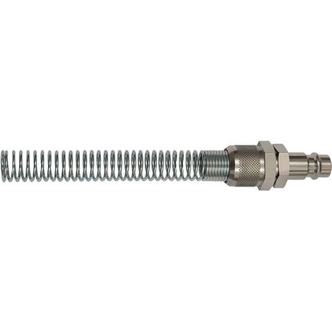Riegler Nippel, NW 7,2 - NW 7,8, Stahl, für Schlauch 8x6, mit Knickschutz (1/2)