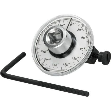 ECD Clé Dynamométrique de Torsion à Angle Goniomètre 1/2" Entraînement Indicateur de Couple Compteur Jauge Angulaire d’angle de Rotation Outil de Garage Voiture Mesurer Automatique Réglable (1/4)