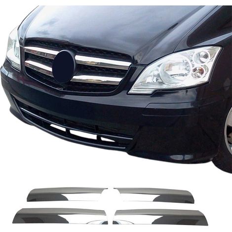 Moulure de Grille de Calandre Compatible avec Mercedes Vito W639 2010 à 2014, Garniture Baguette de Calandre en Acier Inoxydable Argent (1/5)