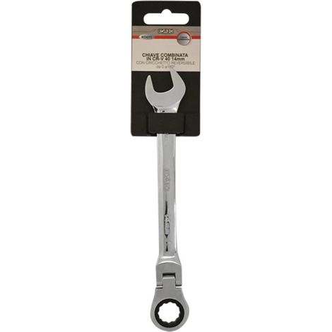 Chiave Combinata in CR-V da 14 mm con Occhiello da 14 Orientabile