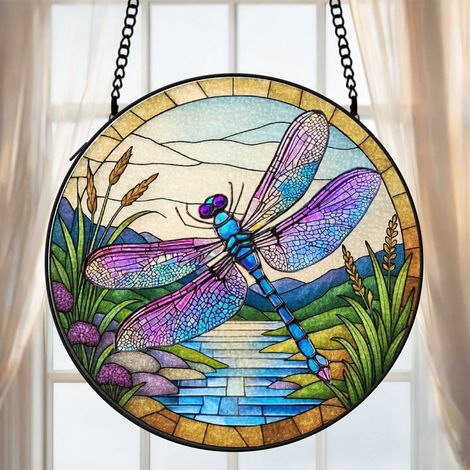 Attrape-soleil vitrail oiseau 15 cm décoration suspendue fenêtre animal coloré cadeau anniversaire (1/5)
