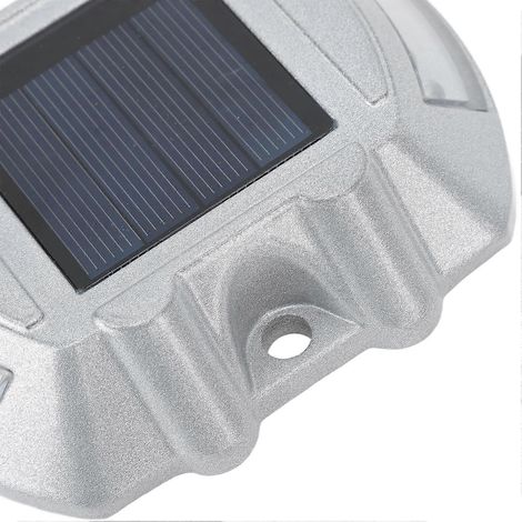 Lampes solaires de terrasse et d'allée extérieures à LED, étanches IP68, en aluminium résistant à 10 tonnes, 12 LED rouges lumineuses