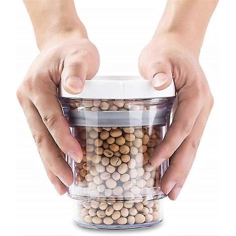 bocal de conservation rétractable, bocal rond en plastique transparent avec joint en silicone (1/5)