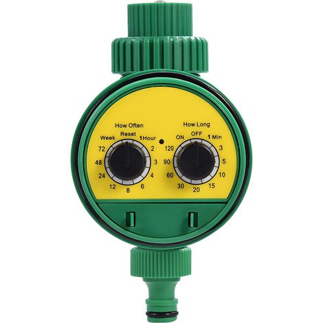 Ej.Life Minuterie D'arrosage avec Deux Sélecteurs, Arrosable 16 Fois par Jour, étanche pour L'irrigation du Jardin, Adaptée au Jardin sur Le Toit, au Balcon, au Jardin de Villa. A (1/5)