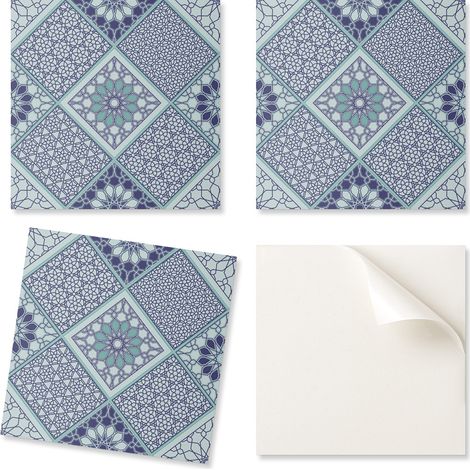 Azulejos decorativos de PVC para pared con dise帽o geom茅trico en mosaico, 20x20x20 cm.