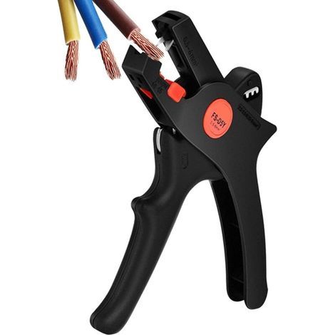 Pince à dénuder électrique, poignée ergonomique, dénudeur automatique Outils de poche pour dénuder les câbles, dénudeur de câbles et dénudeur de fils pour câbles à fibre optique et câbles réseau (1/5)