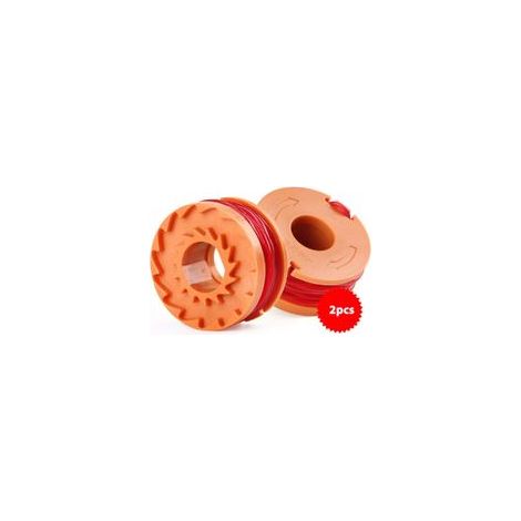 2pcs Bobines de Fil de de coupe de 3m, diamètre de 1.65 mm, Longue Durée, compatible avec les Débroussailleuses et Coupe-Bordures WORX WA0010 (1/4)