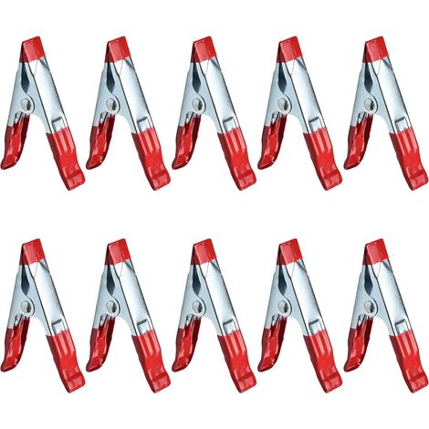 10 Pince à ressort métallique, 2 pouces, embout caoutchouc, pour camping, tente, bâche, artisanat(Troisième trimestre : septembre) (1/5)
