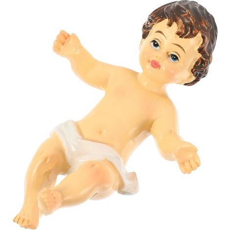 Resin figurine of the Saint Boy and Girl for Nativity Scenes, Smooth Finish, Elegant Desk Ornament, Christmas Decoration for Nativity Scenes (1/5)