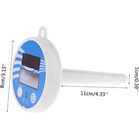 Thermomètre numérique solaire, thermomètre de piscine flottant, thermomètre de piscine, pour surveiller la température de l'eau pour piscine, étang ou jacuzzi Thermomètre à eau 1pc Bleu (1/4)