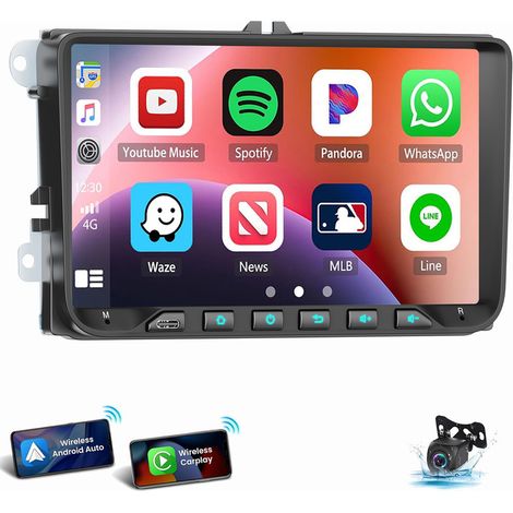 Pour VW GOLF 5 6 Passat Touran Tiguan autoradio 9" Android 14 GPS Navi WIFI Carplay 2+32G CAM (1/5)