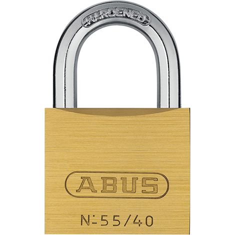 ABUS 02869 Brass Padlock with 40mm Shackle, Keyed Alike (Model 5402) – Standard Security, 55/40mm Size