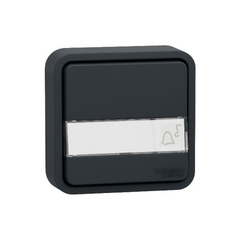 Schneider - Mureva Styl - Poussoirs porte u00e9tiquette - Encastru00e9 - Gris - Ref. : MUR34029 + MUR34107