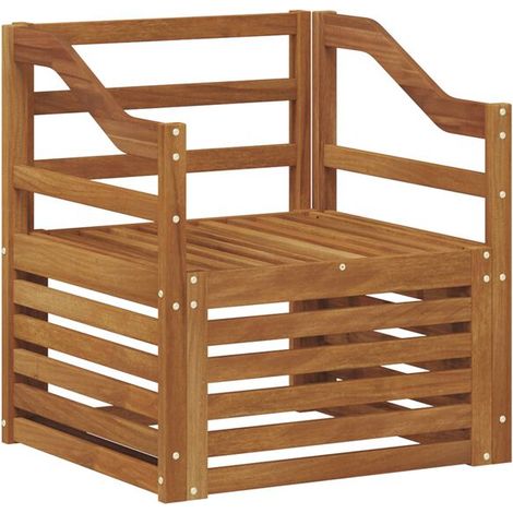 Canapé d'extérieur en bois d'acacia massif naturel (1/5)
