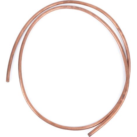 Tube cuivre recuit T2 diamètre 10/8mm pour installation frigorifique et climatisation, rouleau de 2m souple et malléable (1/5)