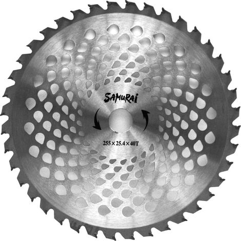 Disque pour débroussailleuse 40 dents Ø 250mm Samurai Alésage 25,4mm