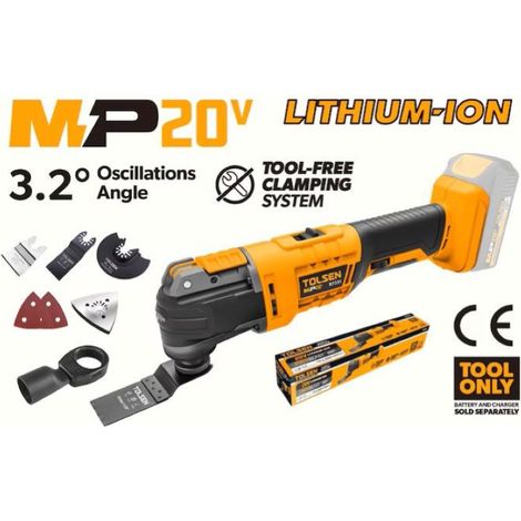 OUTIL MULTIFONCTION ALIMENTE' PAR BATTERIE SE'RIE MP20V TOLSEN (1/3)