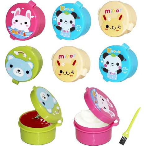 Set mit 8 kleinen 25ml (0,9 oz) Saucentöpfchen mit Deckel, aus wiederverwendbarem und auslaufsicherem Kunststoff, perfekt für Kinder-Lunchboxen.