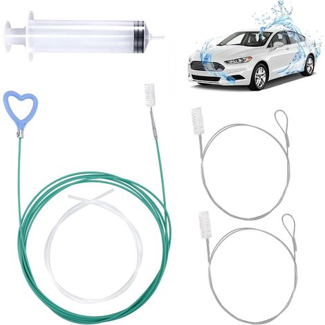 Outil Nettoyage Drain Toit Ouvrant Kit 5pcs avec Long Nettoyeur De Tuyau Et Brosse De Nettoyage pour Toit pour Voiture Ouvrant Pare-Brise (1/5)