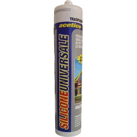 Silicone acetico universale resistente a muffa trasparente ml 280
