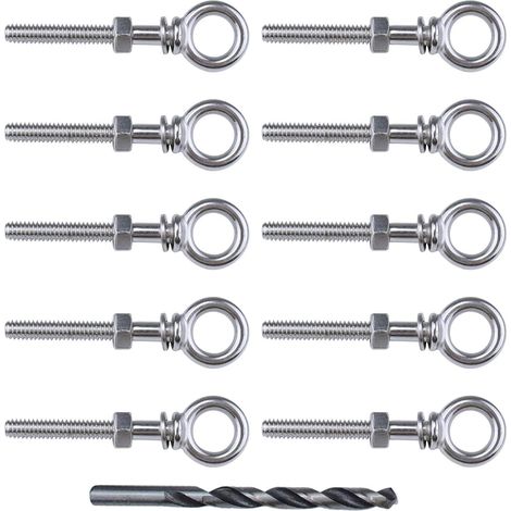 Packung mit 10 Schulteraugenschrauben aus Edelstahl T316, 6,35 x 5,1 cm, Packung mit 10 CR31, Serie CA1