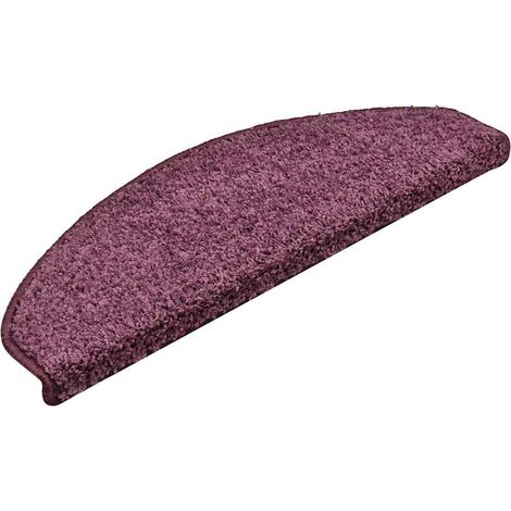 Tapis d'escalier 15 pièces 65 x 21 x 4 cm Violet foncé Demi-rond Grand (1/5)