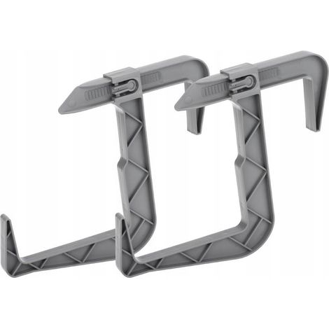 Tirador para caja de balcón, color gris, 2 unidades