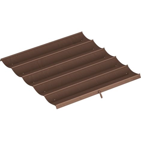 Techo de repuesto retráctil para pérgola 3 x 3 m de poliéster color café (1/5)