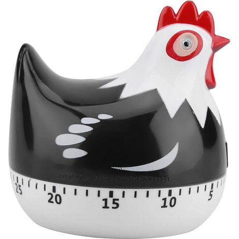 Lntyq Küchentimer in Hühnerform im schwarzen Cartoon-Stil (1/5)