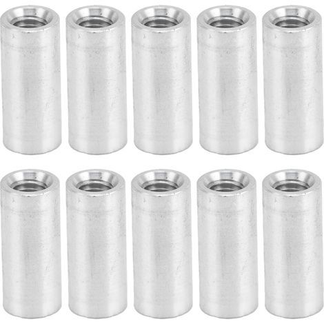 Lot de 10 entretoises filetées rondes en alliage d'aluminium pour maquettes de quadricoptères (M4 x 0,7 mm x 14 mm).