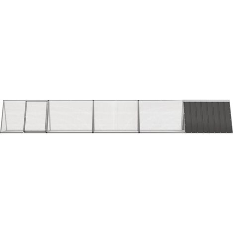 Maison Exclusive - Gabbia per Conigli Antracite 504,5x80,5x71 cm Acciaio Zincato (1/5)