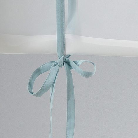 Charme et Douceur Tenda dritta, con foro per far passare l’asta, in poliestere, dimensioni: 60 x 150 cm, ceramica, blu, 60 x 190 cm (1/2)